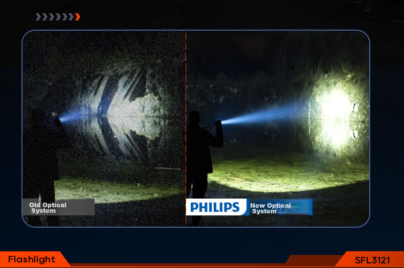 PHILIPS High Brightness Flashlight Rechargeable Portable Military Spotlight Emergency Patrol Mining Lamp 4