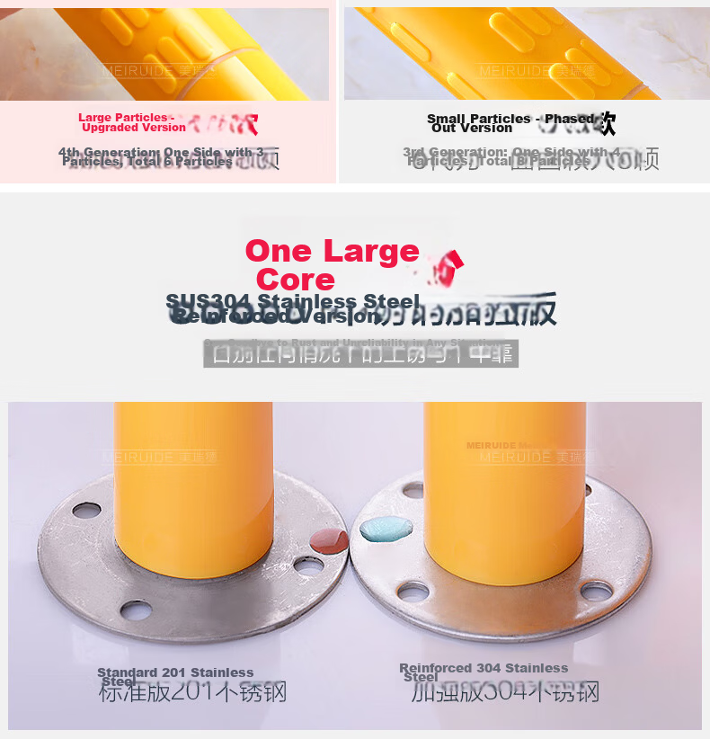 Meiruide Bathroom Handrail, Shower And Toilet Non-Slip Handle, Wall-Mounted, Elderly-Friendly, L-Shaped Handrail, 8213-W64 2