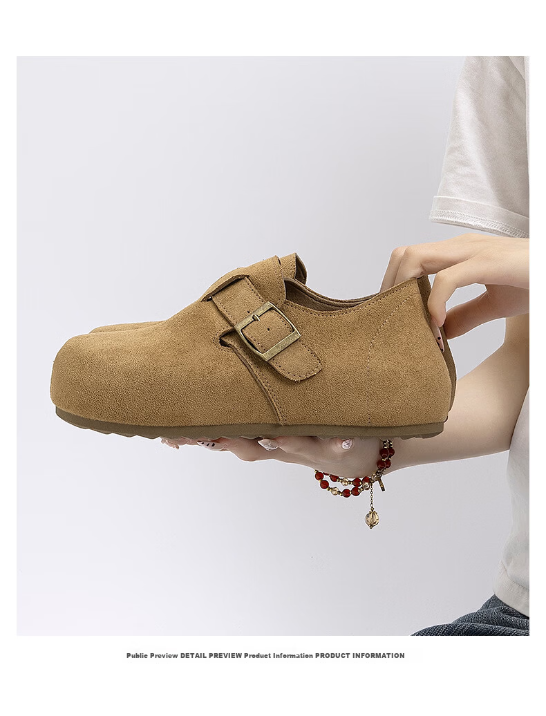 Global Platform Birkenstock Women's Shoes 2026 New Summer Retro Casual Slip-On Half Slippers Lazy One-Step Shoes for Women 12