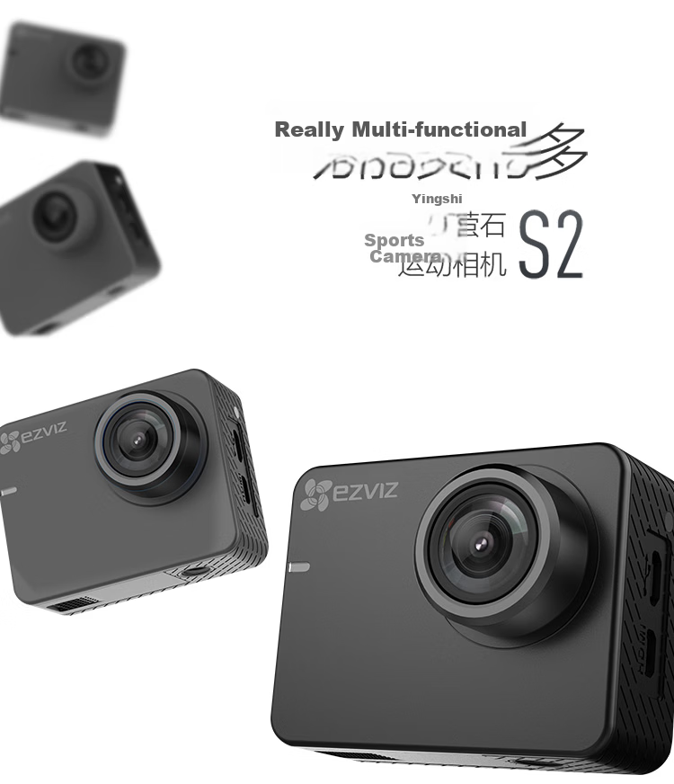 Yingshi S3 Action Camera, 4K Ultra-Wide Angle, Ultra-Clear Anti-Shake, Hikvision Subsidiary, Outdoor Cycling, Motorcycle Skiing Waterproof Recording Camera, Vlog Portable Camera 3
