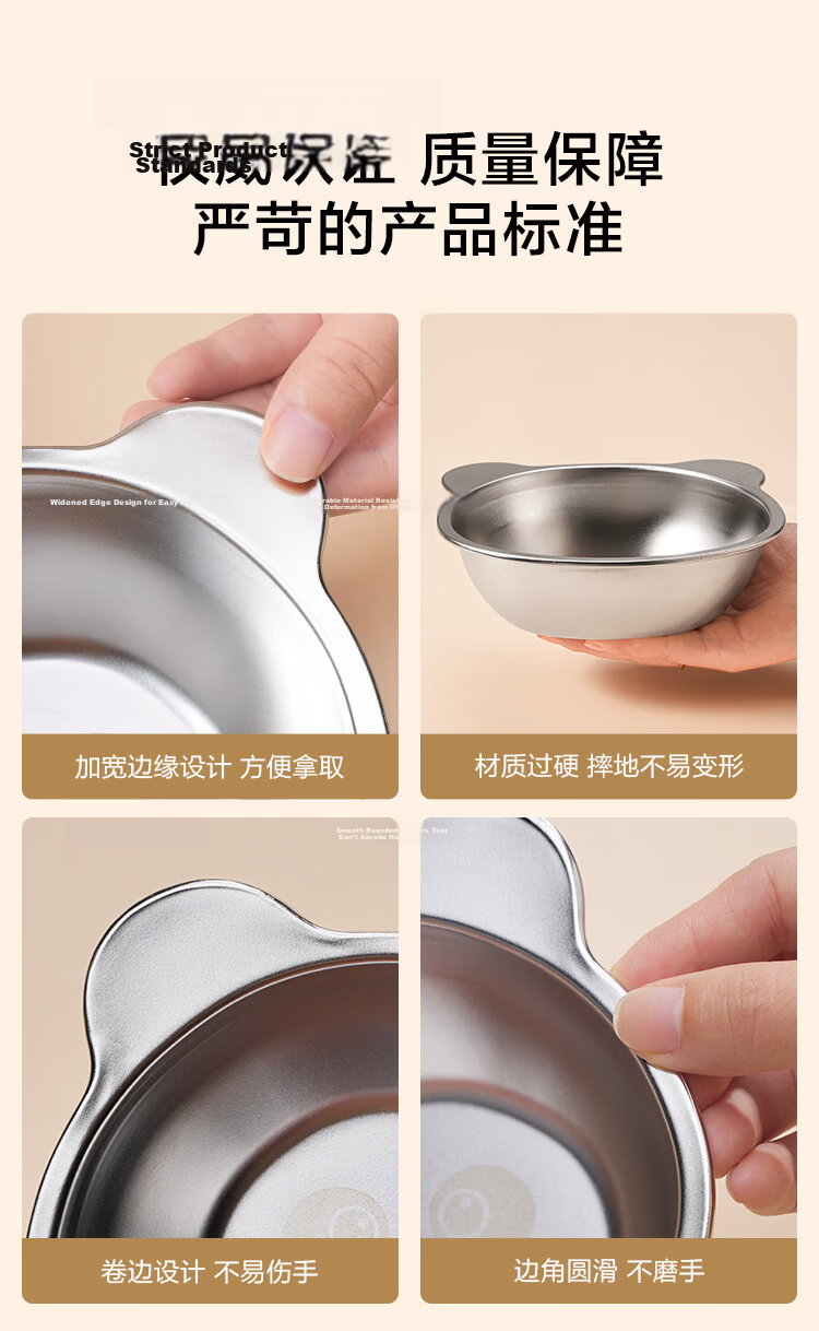 JD Original Lunch Tray, Elementary School Student Meal Box, Fast Food Serving Plate [5 Compartments Thickened And Deepened], 304 Stainless Steel, 28*22*4.5 6