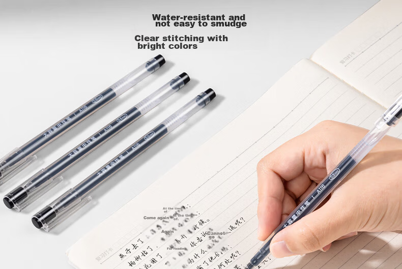 Deli Large Capacity Full Needle Tube Gel Pen 0.5mm Black 12pcs/Box DL-A116 Student Supplies 7