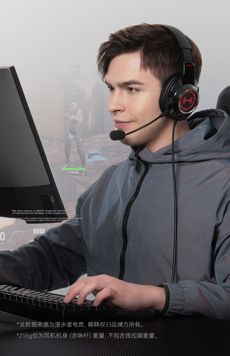 EDIFIER HECATE G2 Wired Standard Edition, 3.5mm Gaming Headset, Over-Ear Computer Online Class Office Headphones with Microphone And In-Line Control, Gift, White 17
