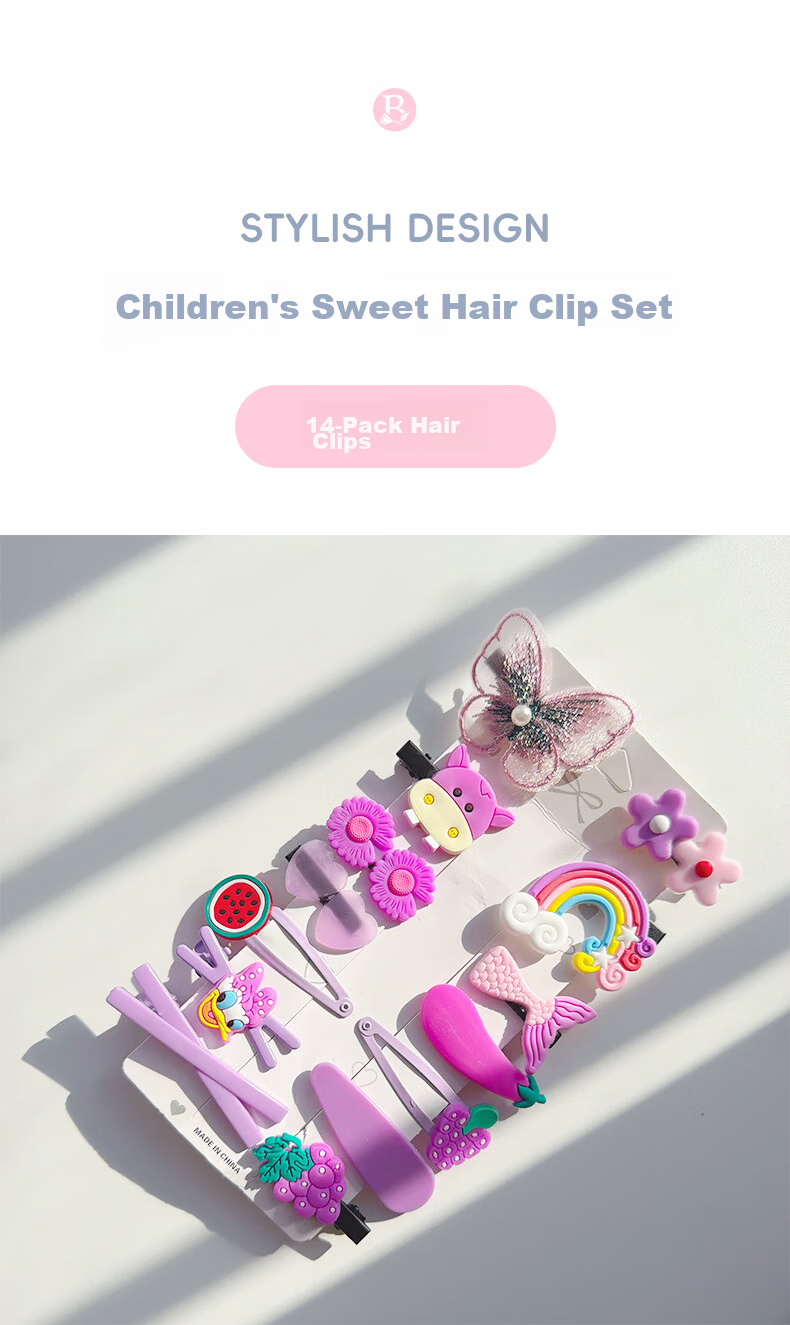 BAISHANGYITE Kids Cartoon High Elastic Hair Ties Soft Hair Bands for Girls Cute Hair Accessories 1