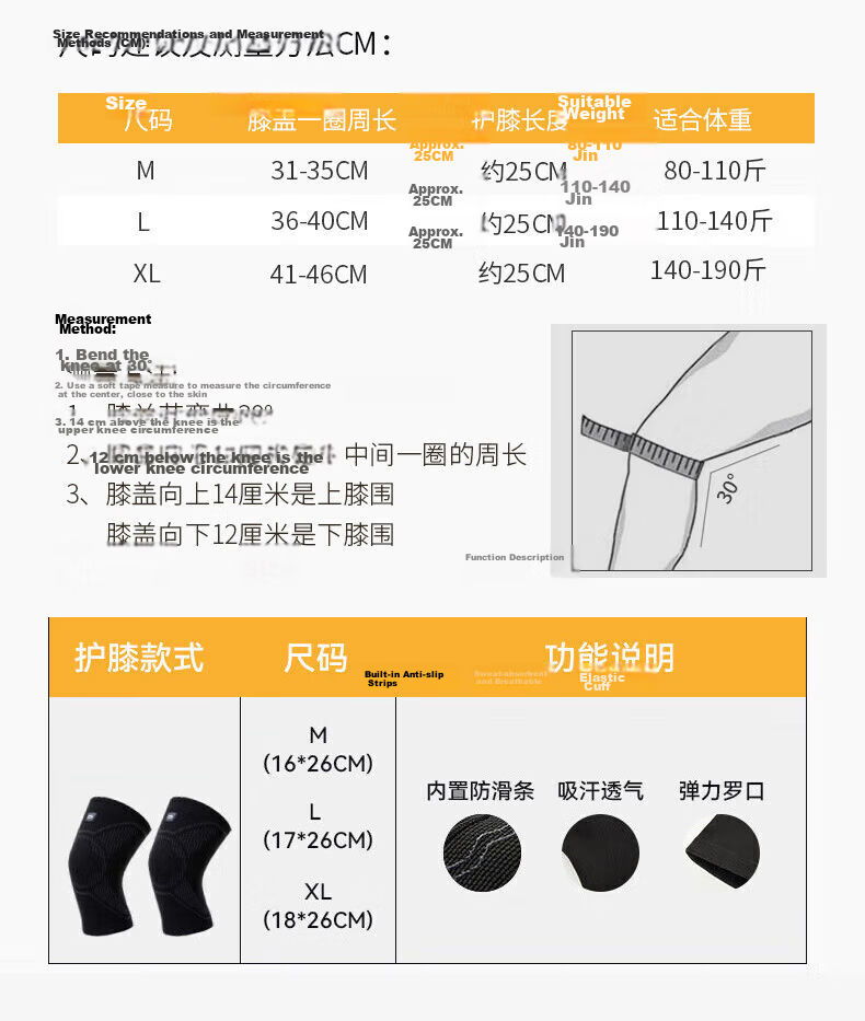 LI-NING Summer Thin Knee Pads Unisex Sports Professional Protection Running Meniscus Injury Basketball Badminton Black L 14