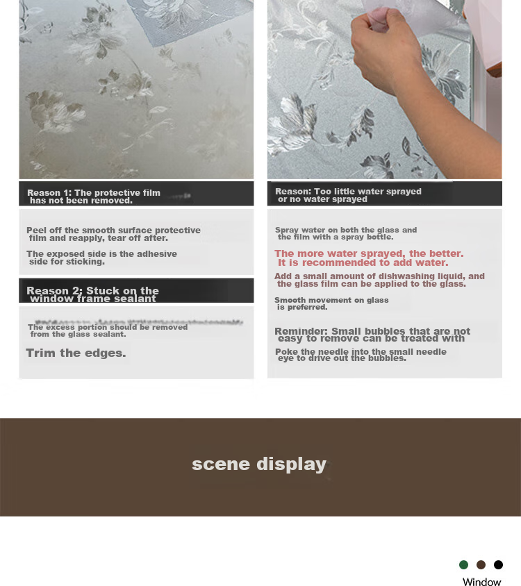 Quatrefoil Glass Film, Pure Frosted, Widened to 120*200cm, Static Cling, No Glue, Bathroom Window And Door Film 13