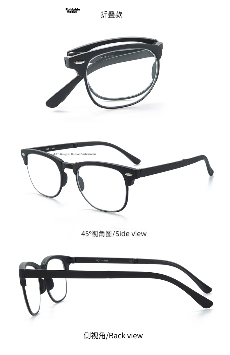 Nianqingtai Anti-Blue Light Reading Glasses, Tianfu Series, for Men And Women, High Definition Ultra-Light Presbyopic Glasses for Middle-Aged And Elderly, TF8008+350 Degrees 26