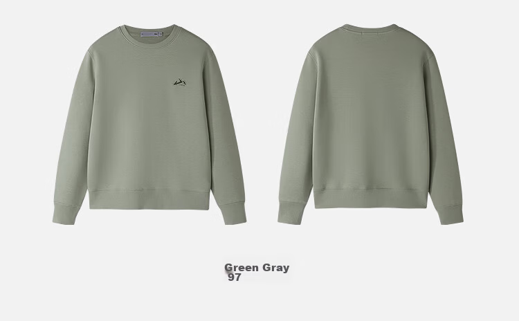 HLA Men's Autumn 25 Mountain Series Round Neck Embroidered Soft Long Sleeve Men's Sweatshirt 17