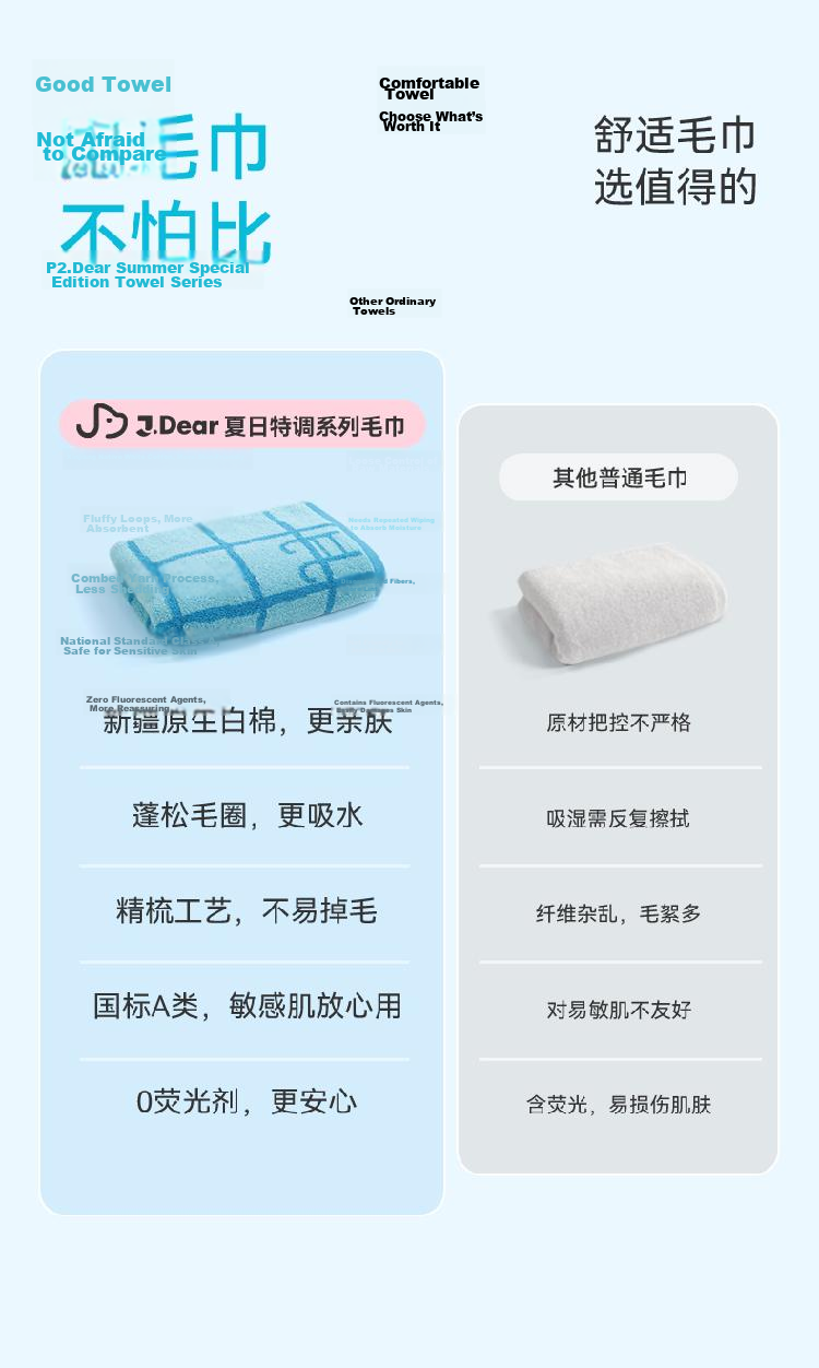 Jieyu × JDear JD.com Co-branded Summer Special Antibacterial Class A Pure Cotton Towel Twisted Popsicle 4