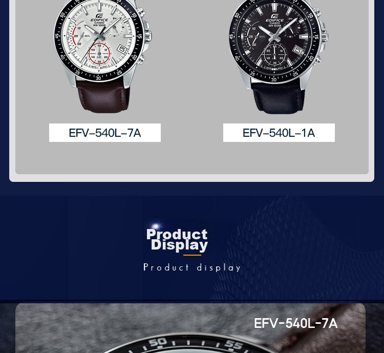 CASIO EDIFICE Men's Fashion Business Student Quartz Watch EFV-540D-1A 9