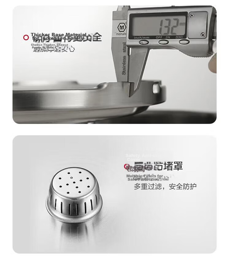 SUPOR Pressure Cooker, 304 Stainless Steel, 24cm, 100KP High Pressure Safe Explosion-Proof, Compatible with Induction Cooker, YW243FB1 11