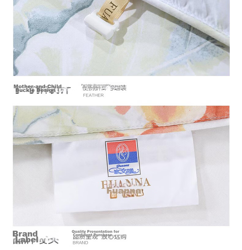 FUANNA High-End Down Comforter, 95% White Goose down Duvet, Winter Double Antibacterial Thick Quilt, 1100g Filling, 230×229cm 12