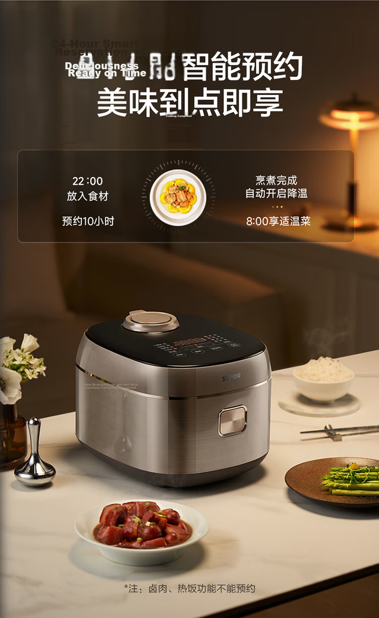 SUPOR 2-Liter Large Capacity, for Home Use 1-2 People, Smart Reservation Multi-Function Rice Cooker, Non-Coated 304 Stainless Steel Inner Pot, SF20FC945A 19