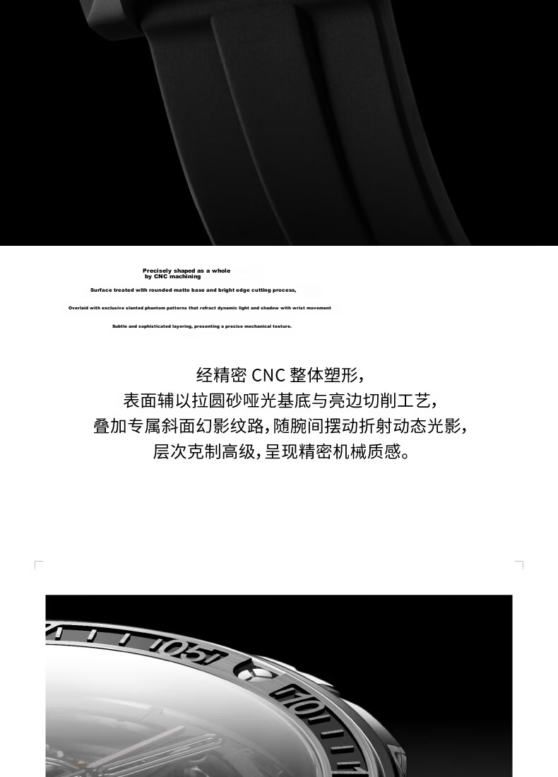 CIGA Design Jijia Fengmang Series Mechanical Wristwatch, Magic Titanium Version, One Watch Three Wear Styles, Fashion Men's Watch, Birthday Gift 19