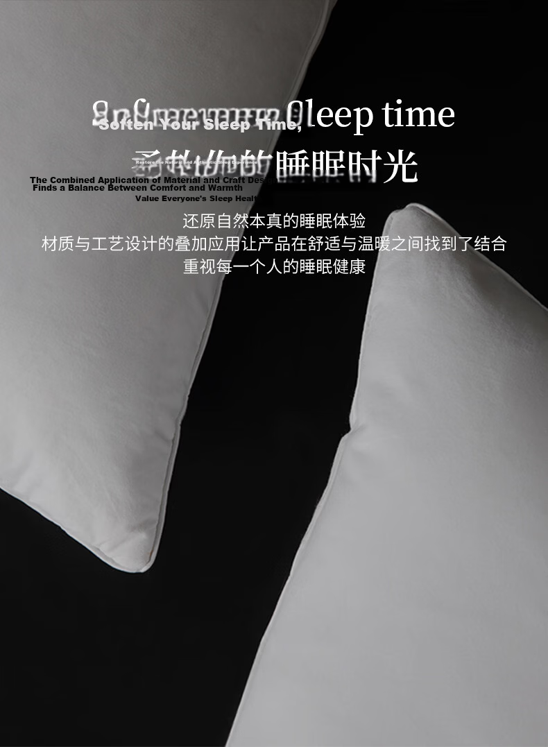 La Torretta A-Class 100% White Goose Down Cotton Pillow Five-Star Hotel Pillow Core Adult Single 2