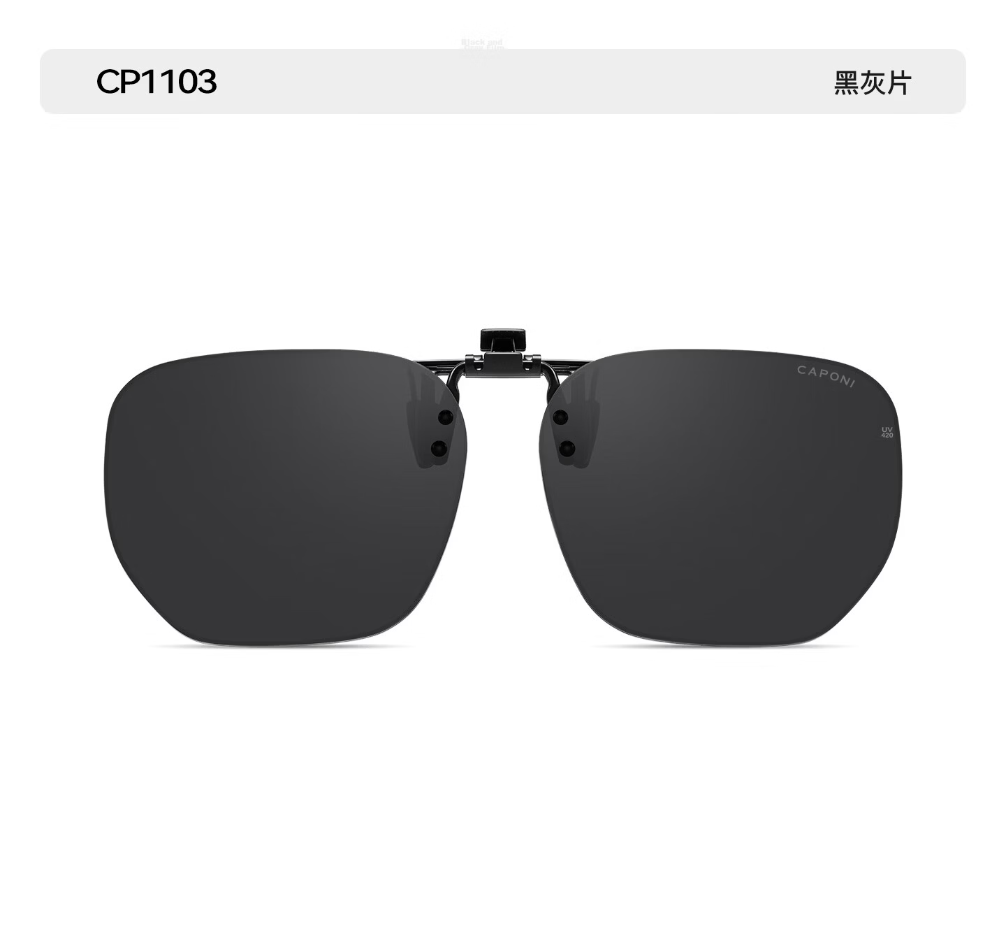 CAPONI Polarized Clip-On Sunglasses for Men, Prescription Compatible, Anti-Glare, UV Protection, Driving Sunglasses 35