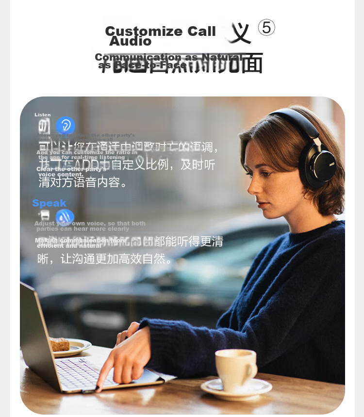 AKG N9 Flagship Sound Quality Over-Ear Wireless Noise-Cancelling Bluetooth Headphones 2.4G Quad-Mode Gaming Esports Music HiFi Compatible with Apple Huawei Black 35
