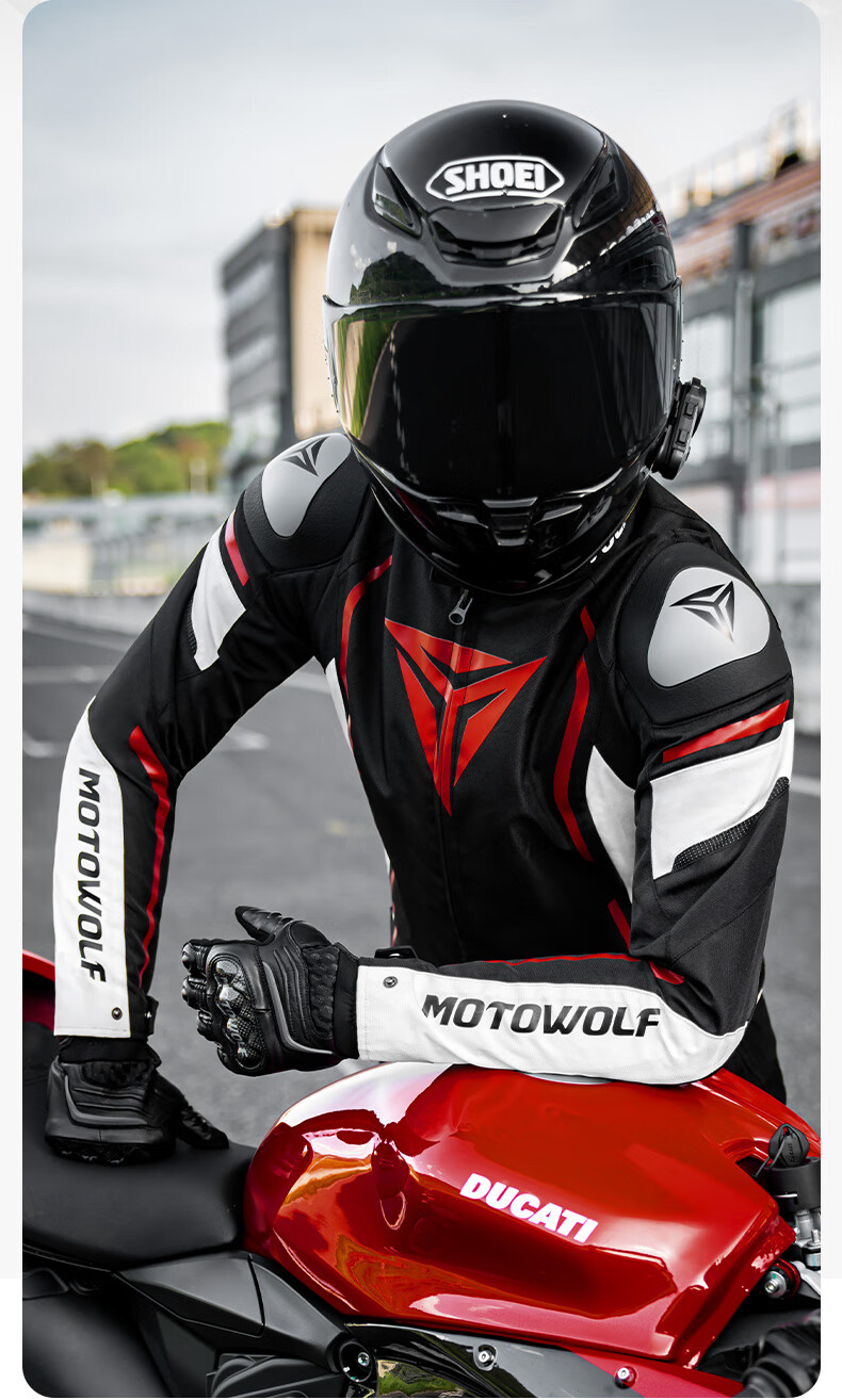 MOTOWOLF Motorcycle Riding Jacket Autumn Winter Unisex Four-Season Protective Racing Gear 2