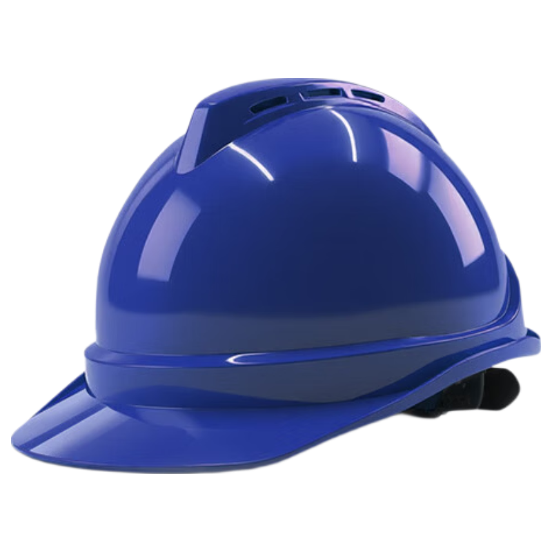 Huixiang Construction Safety Helmet Insulated Low Temperature Resistant New National Standard Anti-Smash Breathable Impact-Resistant Helmet Blue Button