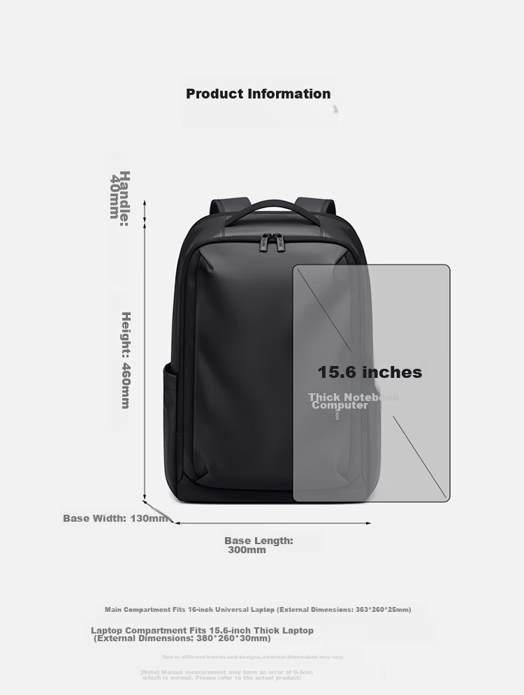 GOLF Men's Backpack 15.6/16 Inch Laptop Bag Huawei Business Travel Casual Backpack 16