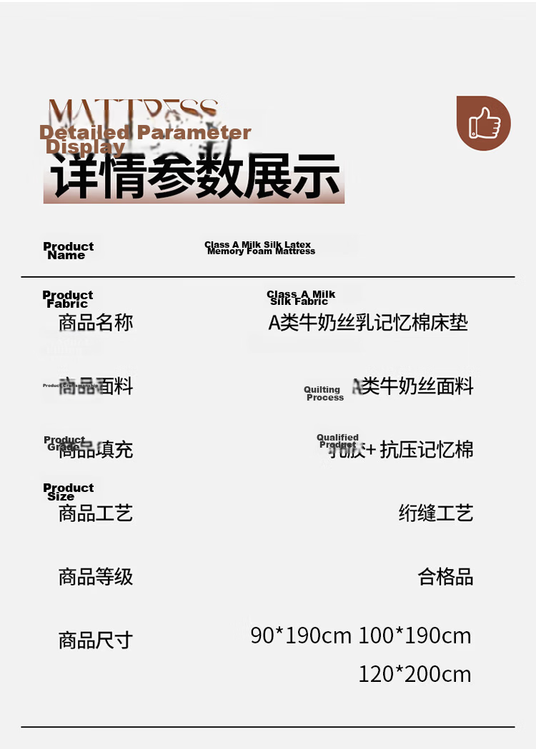 Muji Workshop Class A Latex Mattress 0.9x1.9m Foldable Student Dormitory Single Bed 8cm Thickened Elegant White 10