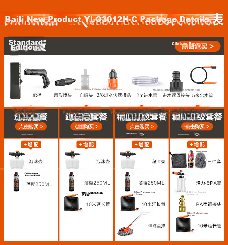 Yili Car Wash Machine, 2000W High-Pressure Car Washing Gun, High-Pressure Water Spray Gun, Car Washing High-Pressure Water Pump, 4421G Cleaning Machine 2