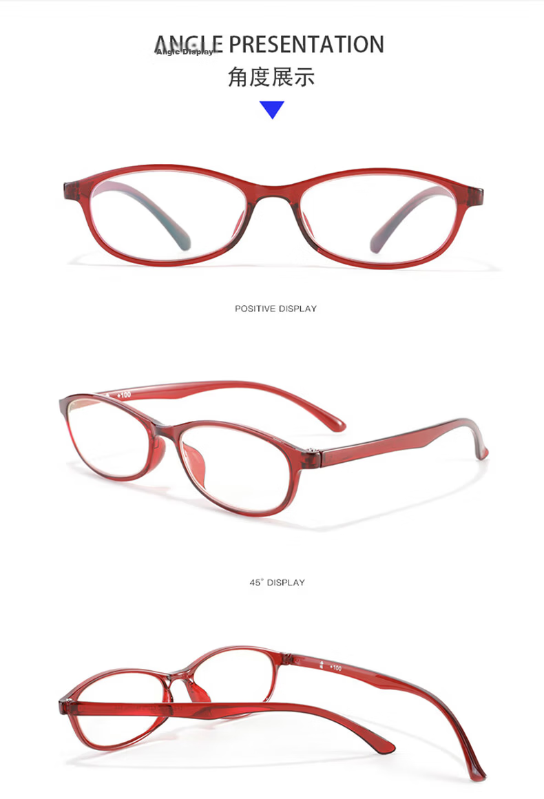 Nianqingtai Anti-Blue Light Reading Glasses, Tianfu Series, for Men And Women, High Definition Ultra-Light Presbyopic Glasses for Middle-Aged And Elderly, TF8008+350 Degrees 24