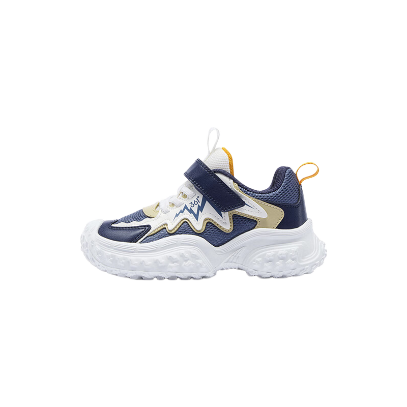 361° Kids Sports Shoes 2026 Spring Boys and Girls Toddler 3-7 Years Soft Elastic Durable Casual Running Shoes Blue Size 33