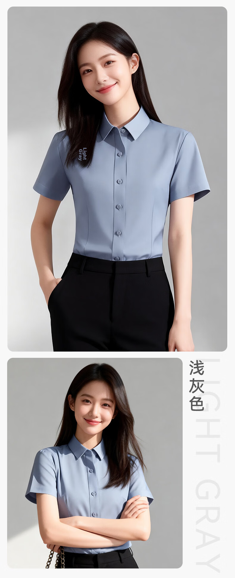 Yulixi Bamboo Fiber Short Sleeve White Shirt Women Summer Stretch Slim Fit Luxury Professional Formal Versatile Blouse 13