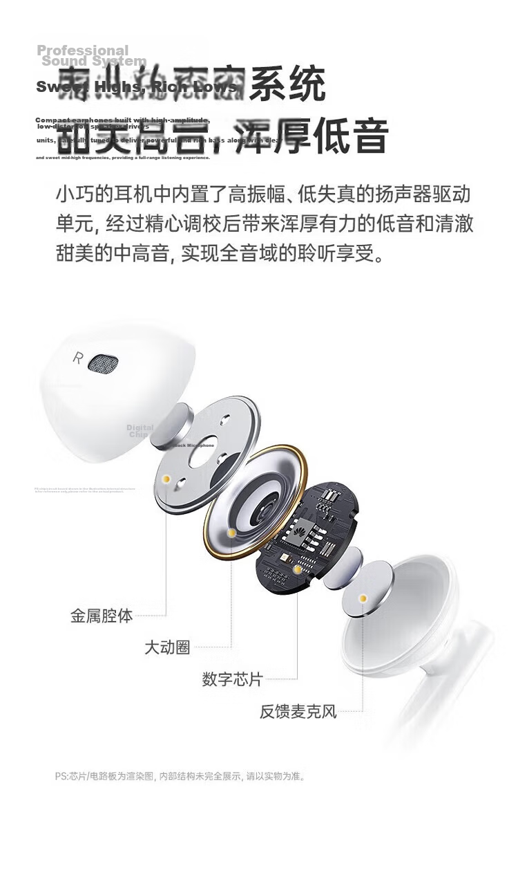 Huawei Original Type-C Wired Earphones for Mate70 Pro Mate60 Pro P60 P50 P40 P30 Nova 9 10 1180 90 100 Compatible with Apple 15 with Storage Bag 6