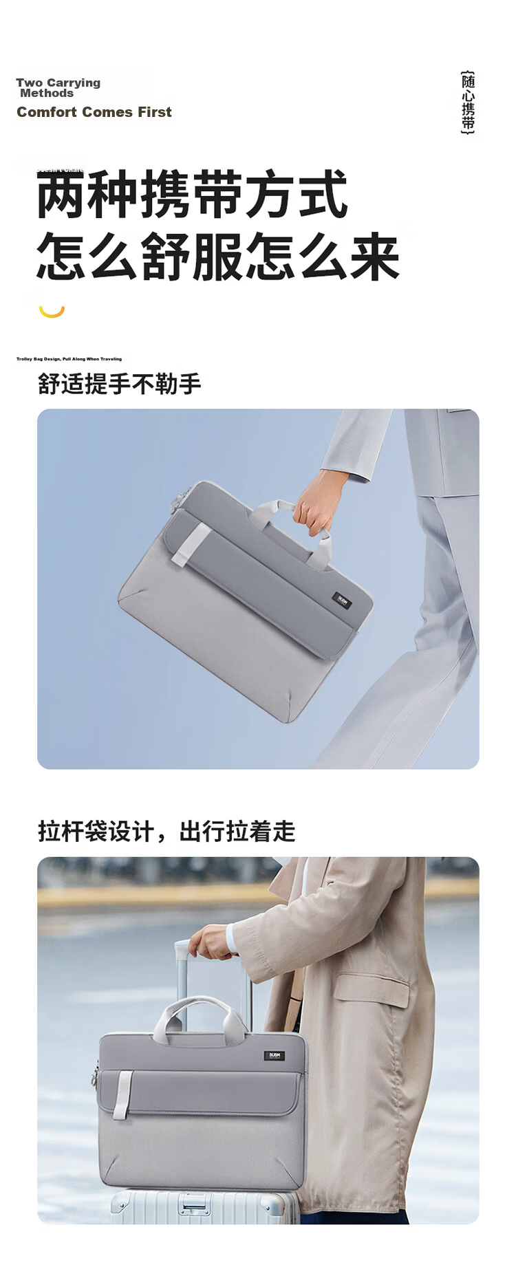 Biyoumei Laptop Backpack, Lightweight And Slim 15.6-Inch Bag for Apple, Huawei, Lenovo Legion, Xiaomi 3