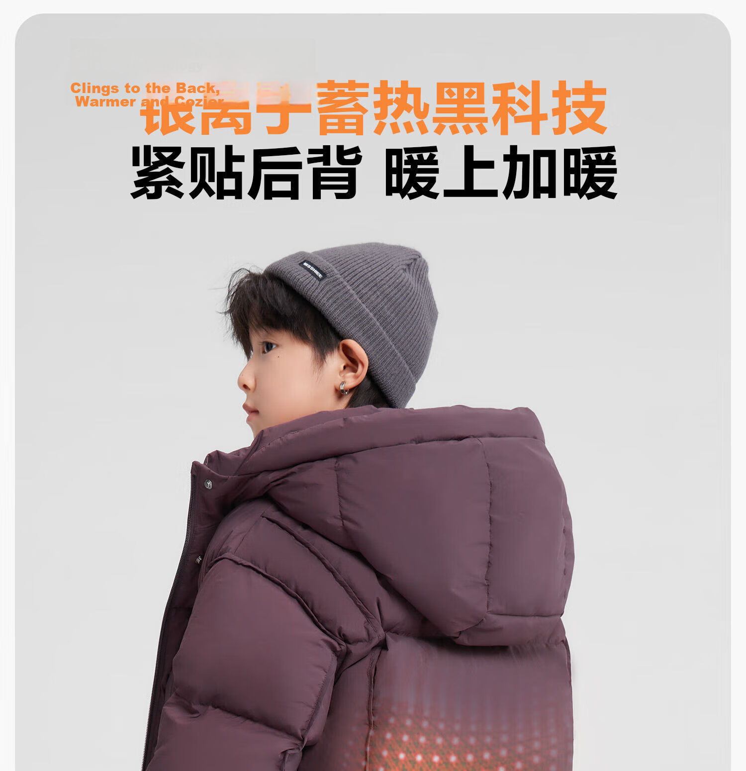 Zuo Xi Boys' Mid-Length Down Jacket Winter Warm Thickened Hooded Coat Red Size 130 New Year Outfit 13