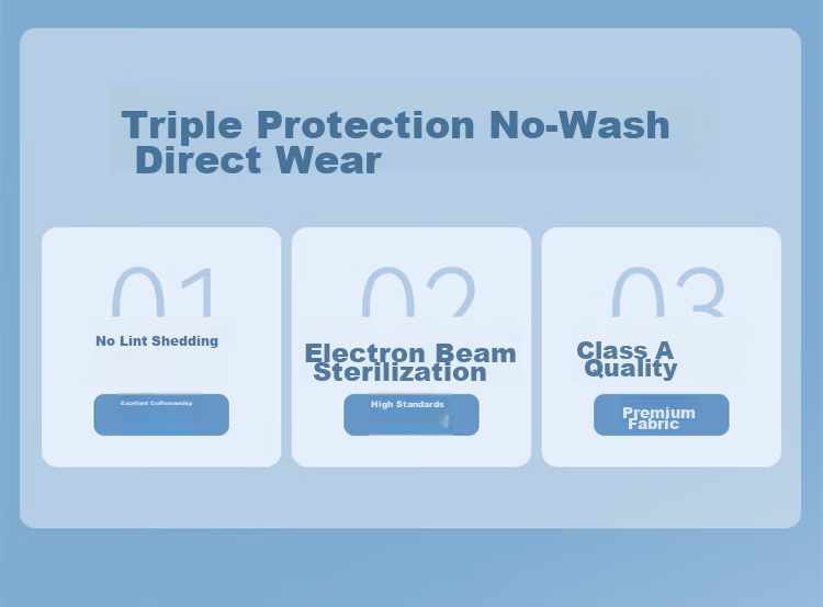 PurCotton Disposable Men's Cotton Underwear Travel Portable Business Trip Wash-Free Lint-Free Sterilized 3
