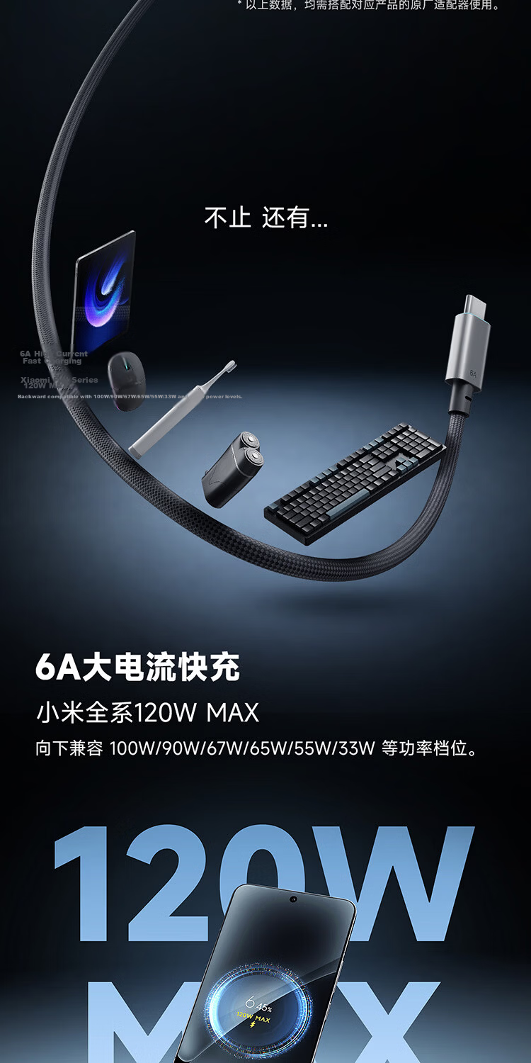 CUKTECH CoolState No.6 Magnetic Digital Display Power Cable 240W Type-C Braided 6A Fast Charging Cable Compatible with Apple 17/16/iPad/Laptop/Xiaomi/Huawei 8