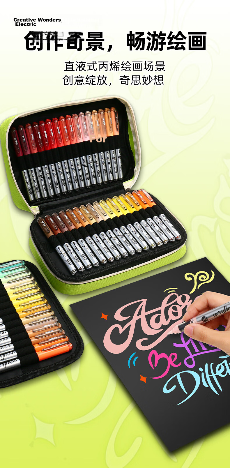Master Direct Liquid Acrylic Marker 120 Colors Soft Tip Smart Ink Control High Coverage Brush Skin-Friendly Washable Large Capacity Watercolor Pen Student Back-to-School Essential 13