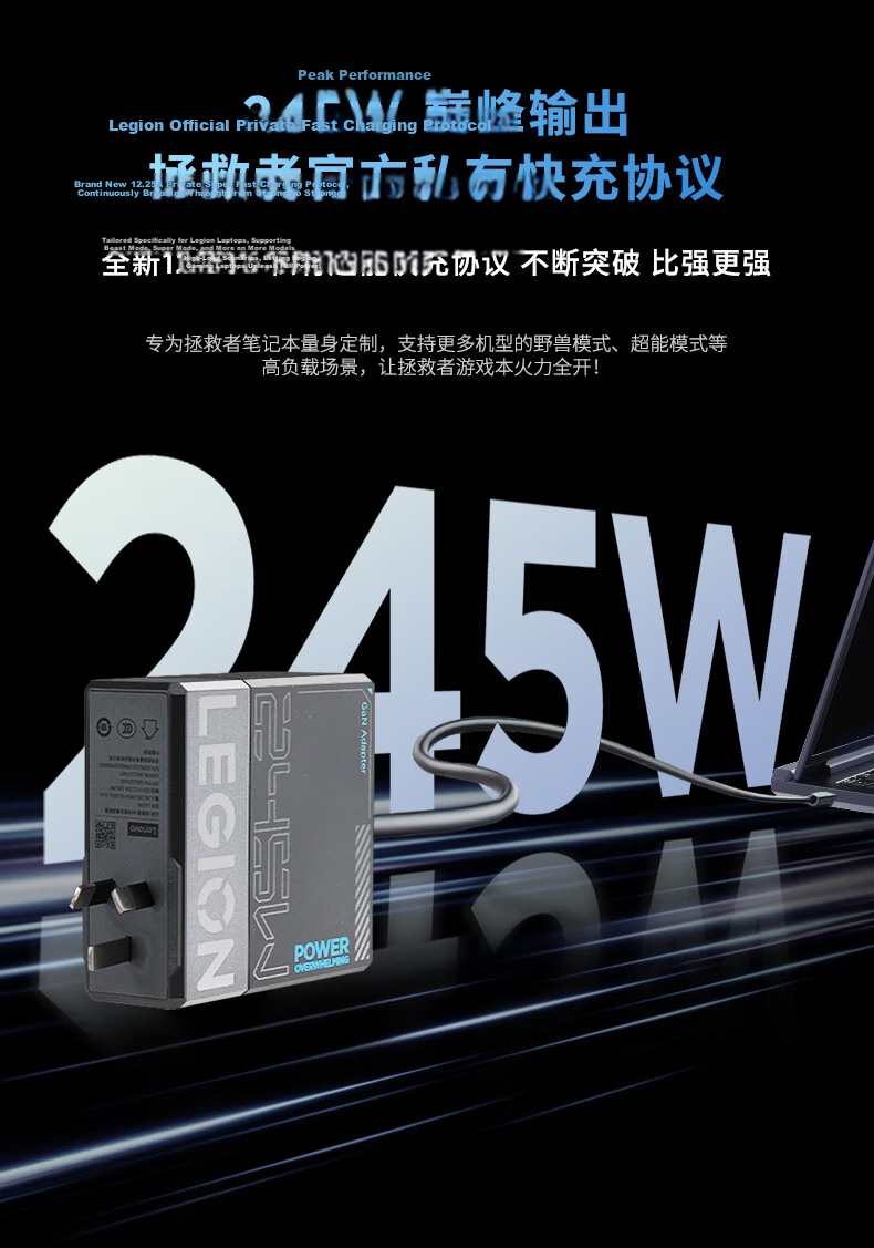 Lenovo 150W Multi-Port USB-C GaN Power Adapter PD65W Fast Charger for Apple MacBook, Xiaomi, Lenovo Xiaoxin, and Legion Laptops 3