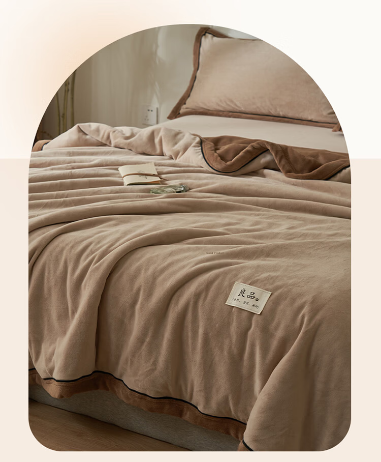 Wuyinliangpin Double-Sided Winter Milk Velvet Blanket, Office Nap Thickened Throw, Nordic Style Towel Blanket, 200*230cm 11