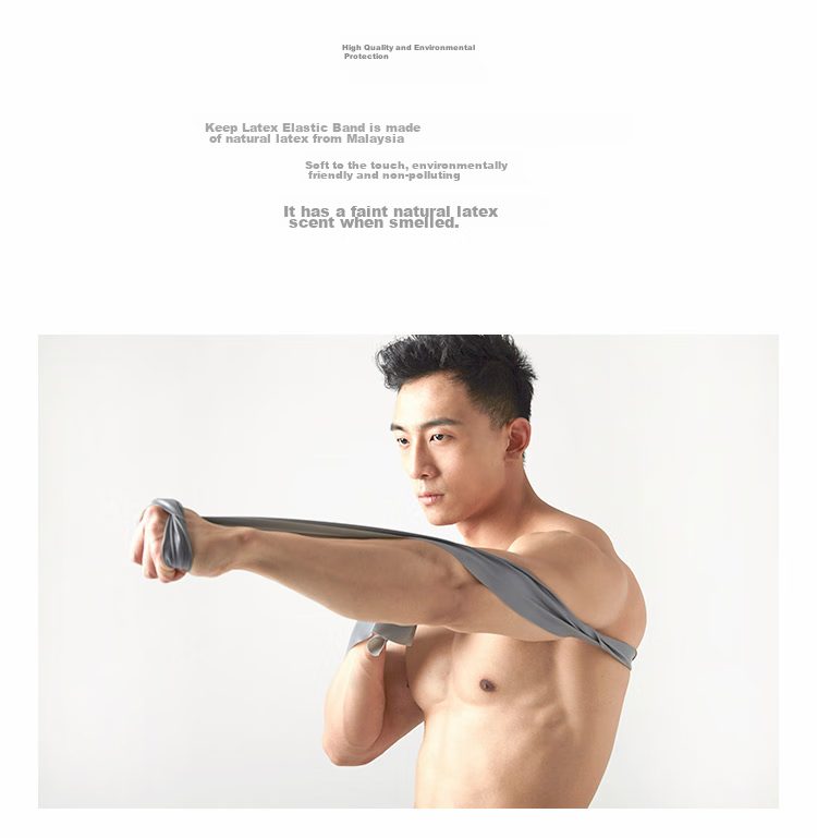 Keep Fitness Resistance Band, Yoga Latex Elastic Band for Shoulder Opening And Back Toning, Stretch Assistance Band - Gray 25 Lbs 3