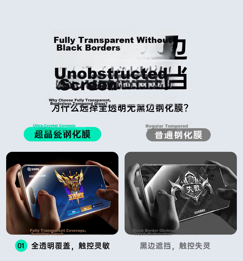 ESR Tempered Glass Screen Protector for iPhone 16 Pro Max, Dust-Free Installation, No Black Edges, HD Anti-Scratch, Anti-Dust, Anti-Fingerprint Protective Film 6