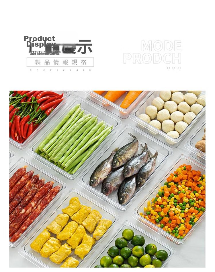 Ie no Monogatari Japanese Refrigerator Storage Box Food Grade Large Capacity Kimchi Sealed Container Freezer Fruit and Vegetable Box 18