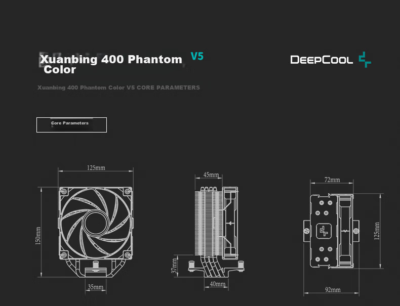 DEEPCOOL Xuanbing 400 ARGB Black CPU Air Cooler / Upgraded Tower Design / ARGB Fans / Heat Pipes Offset to Clear RAM / Multi-Platform Support 15