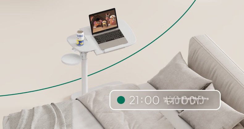 Brateck Movable Bedside Table, Adjustable Height Desk, Any Table, Sofa Side Table, End Table, Computer Workstation, Desk, Office Desk 8