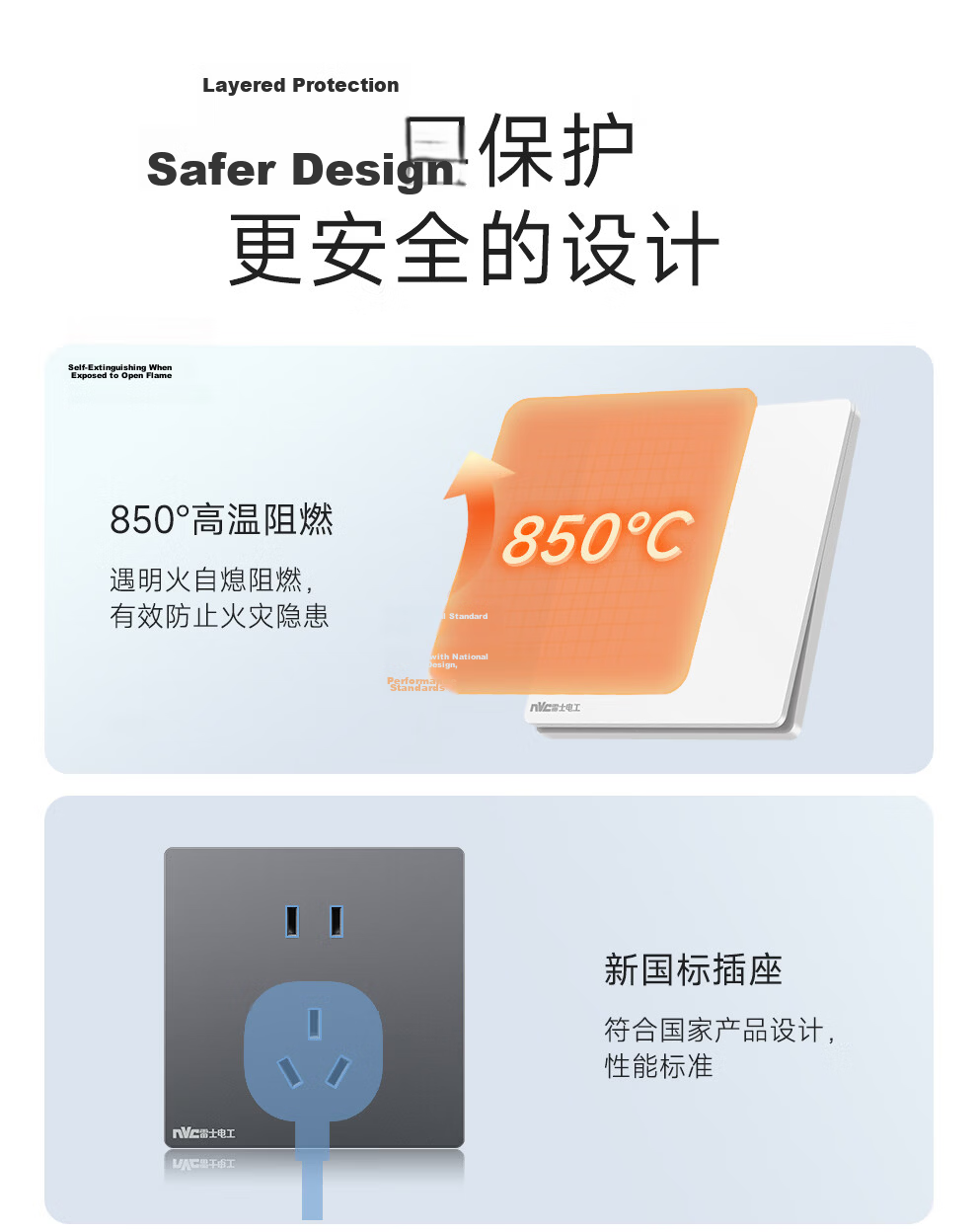 NVCleishidiangong Switch Socket, Three-Way Double Control Switch, 86-Type Ultra-Thin Panel Switch, N29 Misty Gray 23