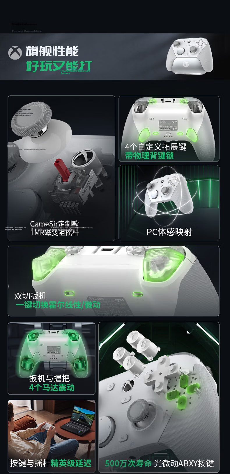 GAMESIR Zone Zero ZZZ Collaboration G7 Pro Gaming Controller Mihoyo Microsoft Xbox Licensed Elite Wireless Bluetooth PC Steam Android Series Motion TMR Joystick 4