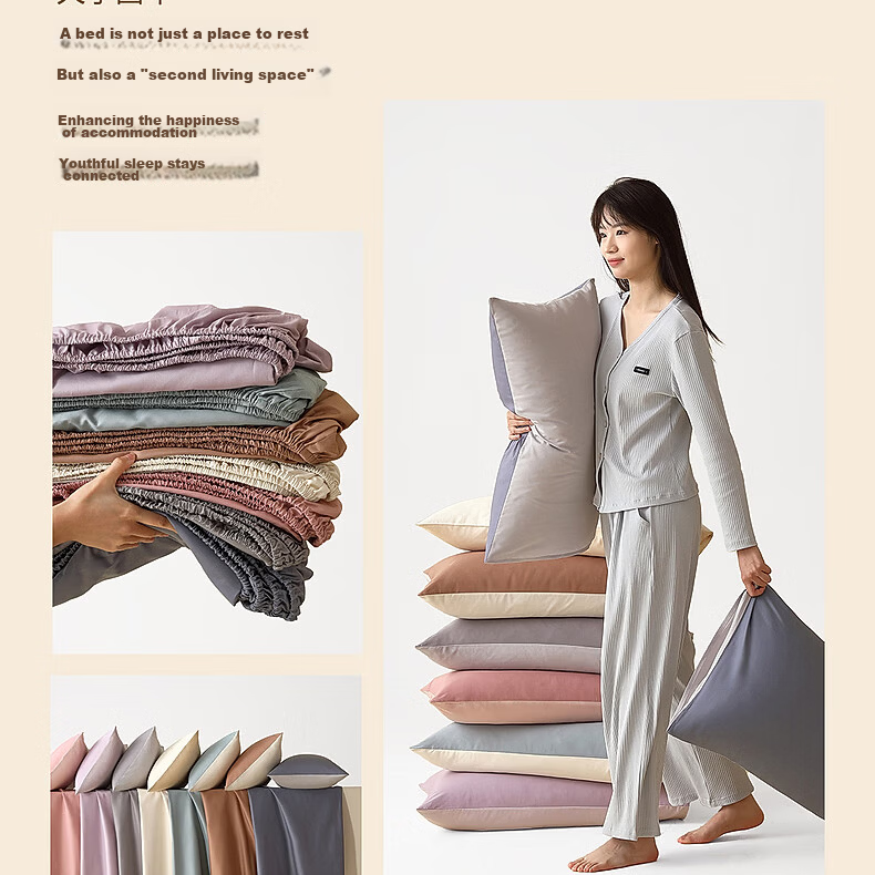 Shuixingjiafang Cotton Bed Sheet, 100% Pure Cotton, Single Piece, Class A, Bed Cover, Mattress Protector, Bedding, Mattress Cover, 180x200 3