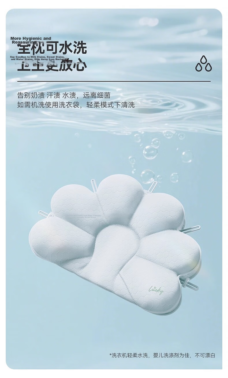 ABCMOKOO Baby Anti-Reflux Ramp Pad Anti-Choking Milk Pillow for 0-3 Years Old Newborns Breastfeeding - PROMAX Adjustable Model 10