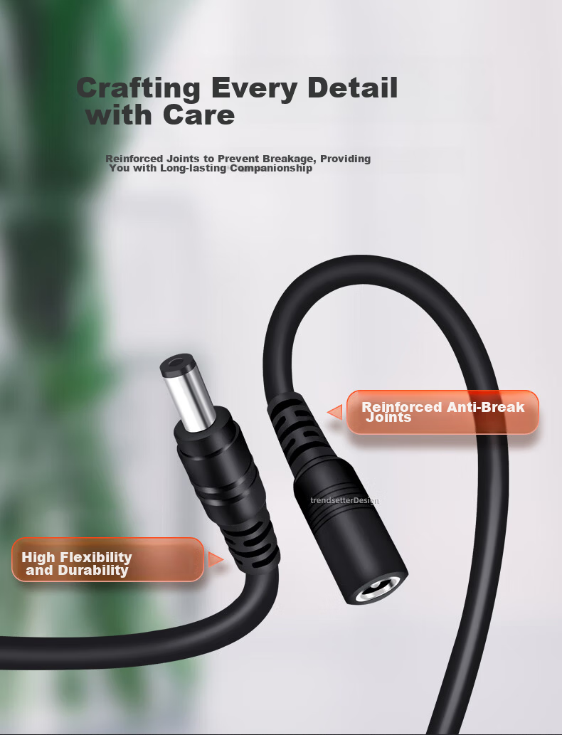 Trendsetter Power Extension Cable for Xiaomi Outdoor Camera 15m Compatible with CW500/300/400/700S and Ezviz H9c/C8C/C3W/C8W 6