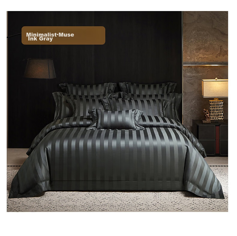 Shuixingjiafang Four-Piece Bedding Set, 100-Count Long-Staple Cotton, 100% Pure Cotton, Silky Duvet Cover And Bed Sheet, Double-Size Luxury High-End for 1.8m Bed, Garden Style 17