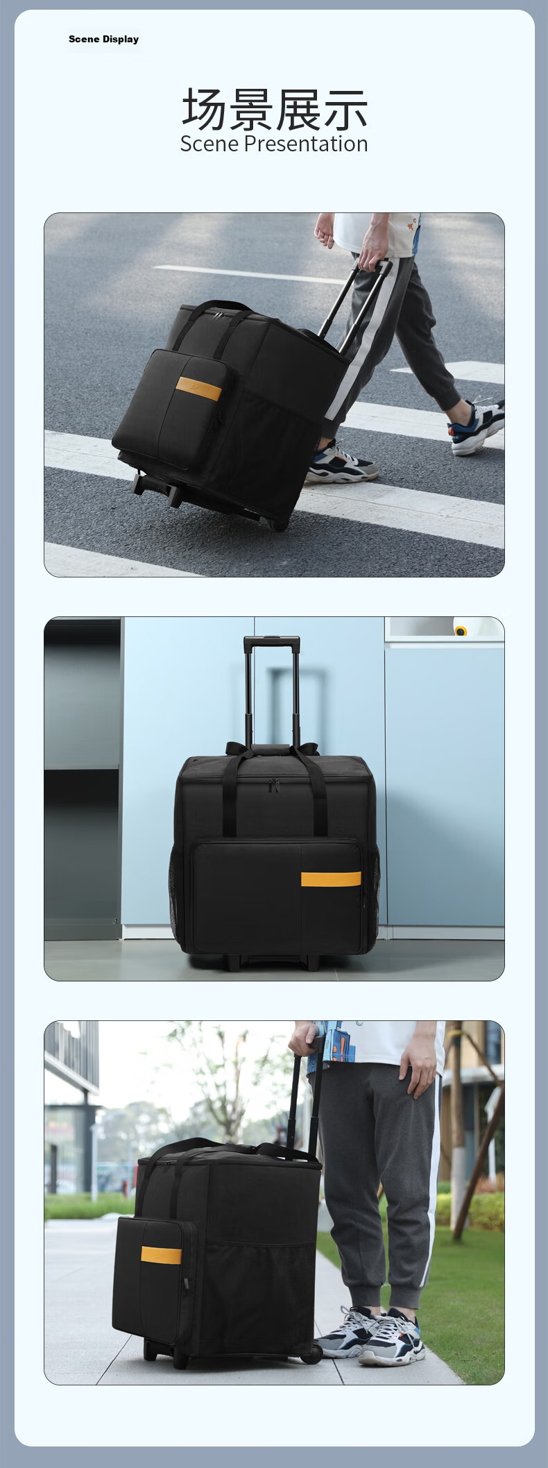 BUBM Desktop Computer Bag, Large Capacity Gaming Case Storage Bag, Handheld Bag for Monitor, Keyboard, Mouse, And Complete Equipment Organizer DZS Upgraded Version in Black 13