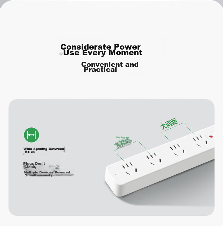 BULL New National Standard Overload and Overpower Protection Power Strip/Extension Cord/Dormitory Desktop Power Strip 3C Certified 4-Socket Master Control 1.8m GN-B2040 17